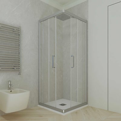 BOX DOCCIA ANGOLARE ZETA SILVER