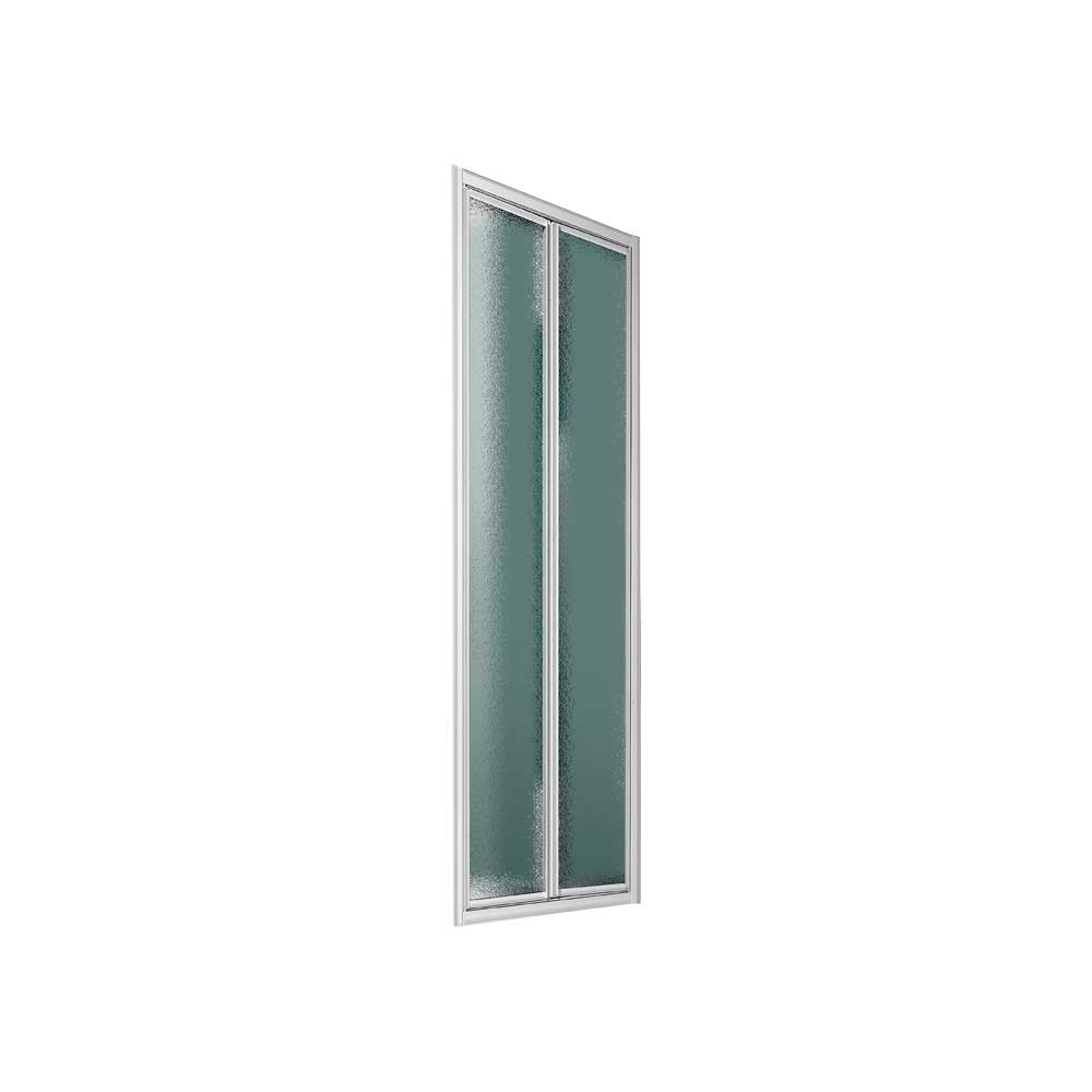 PORTA DOCCIA A 2 ANTE BATTENTI SMERALDA VETRO STAMPATO C Sp.3 mm PROFILO CROMO
