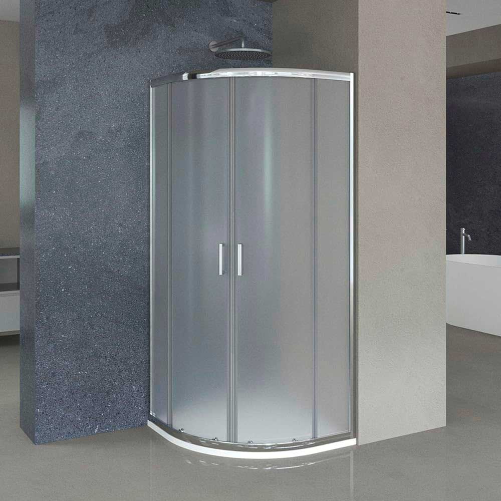BOX DOCCIA SEMICIRCOLARE TONGA VETRO STAMPATO C Sp.6 mm PROFILO CROMO