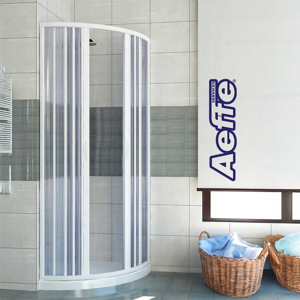 BOX DOCCIA SEMICIRCOLARE A SOFFIETTO IN PVC