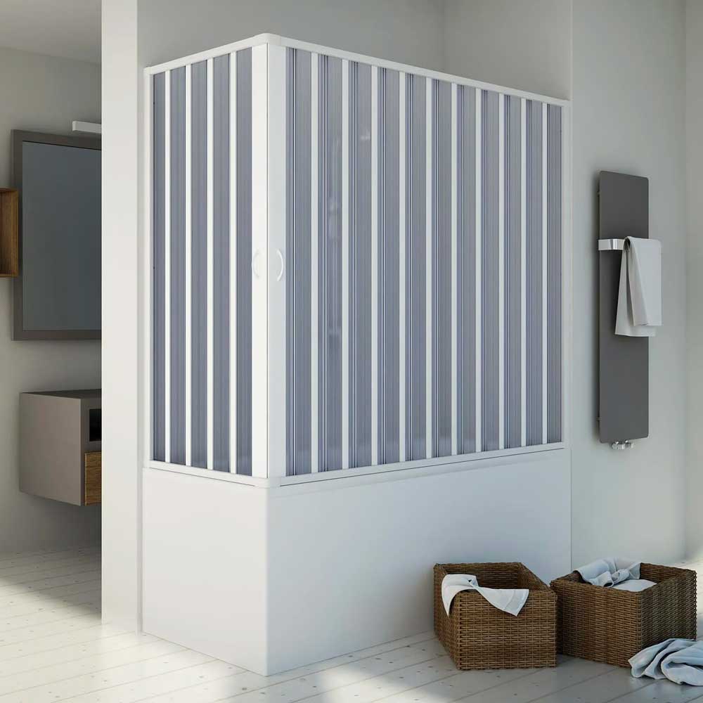 BOX SOPRAVASCA A 2 LATI H.150 A SOFFIETTO IN PVC
