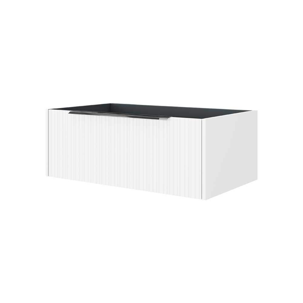 Cassetto Sospeso Aperto Iconica Bianco Opaco Plissettato