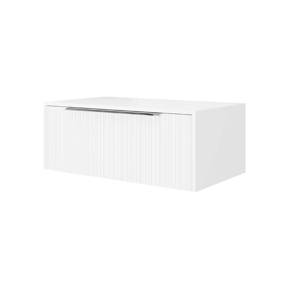 Cassetto Sospeso Con Top Iconica Bianco Opaco Plissettato