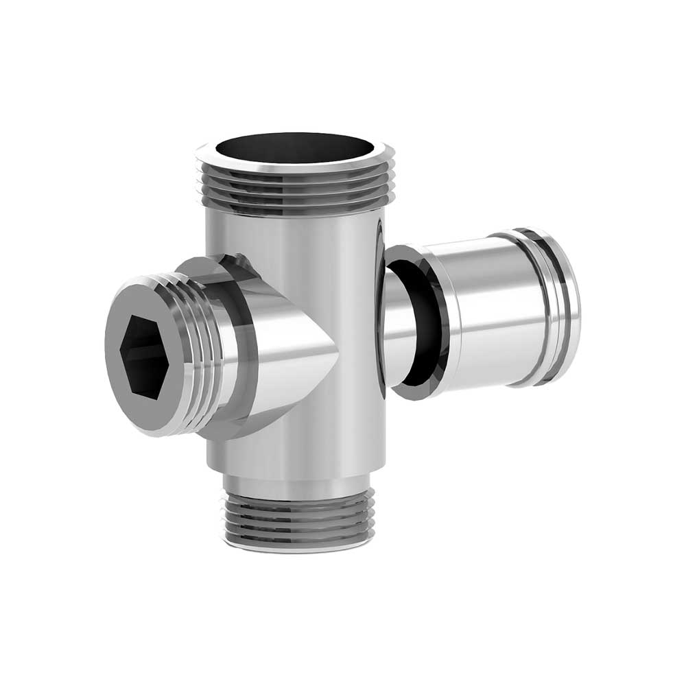DEVIATORE PER COLONNA DOCCIA IN OTTONE CROMO
