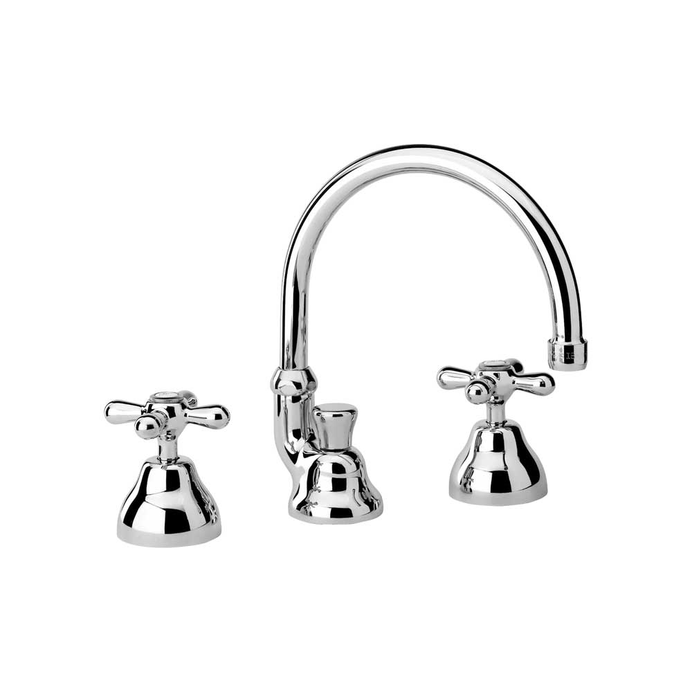 BATTERIA LAVABO A TRE FORI CON BOCCA ALTA ORIENTABILE LIBERTY