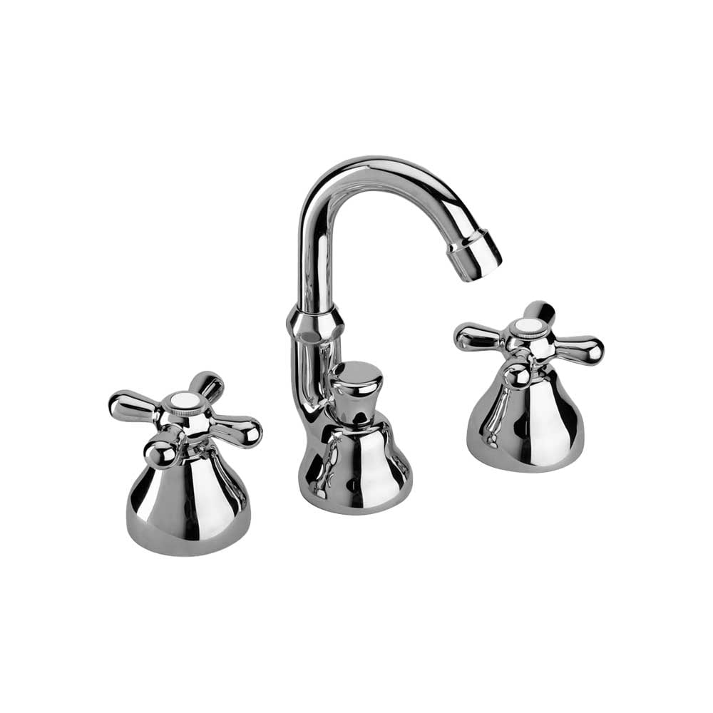 BATTERIA BIDET A TRE FORI CON BOCCA ALTA ORIENTABILE LIBERTY