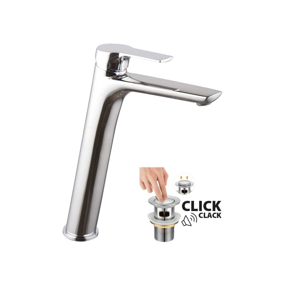 MISCELATORE LAVABO ALTO SERIE 4 CON LEVA CHIUSA
