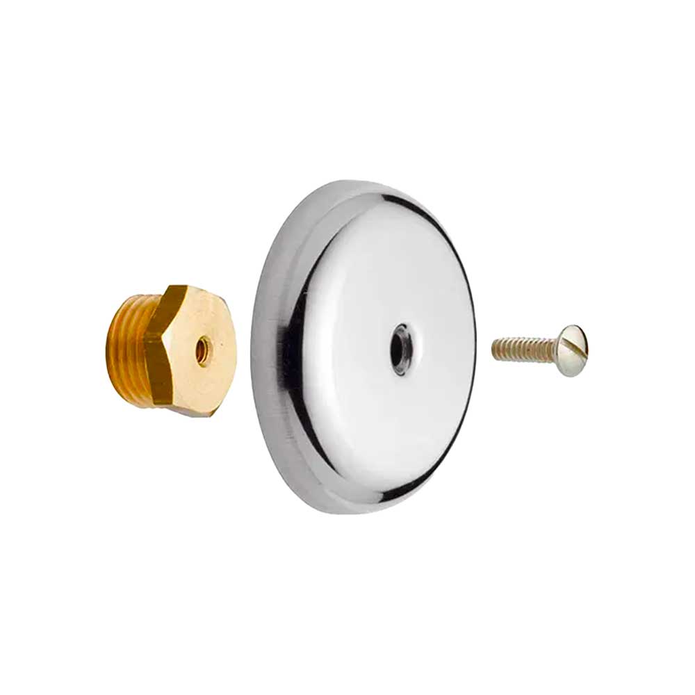TAPPO MASCHIO IN OTTONE CON ROSONE INOX