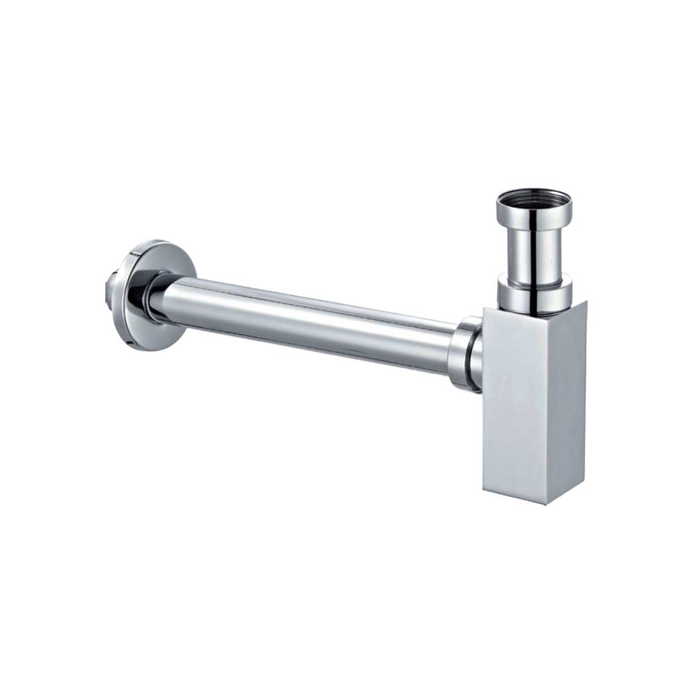 SIFONE D'ARREDO QUADRO PER LAVABO LUSSO CROMATO