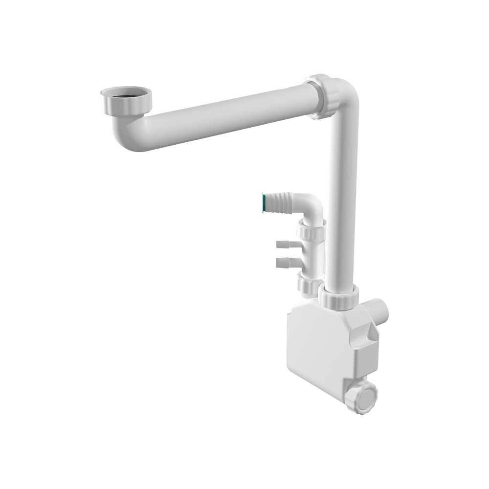 SIFONE SALVASPAZIO PER LAVABO AD 1 VIA + ELETTRODOMESTICI SQUID
