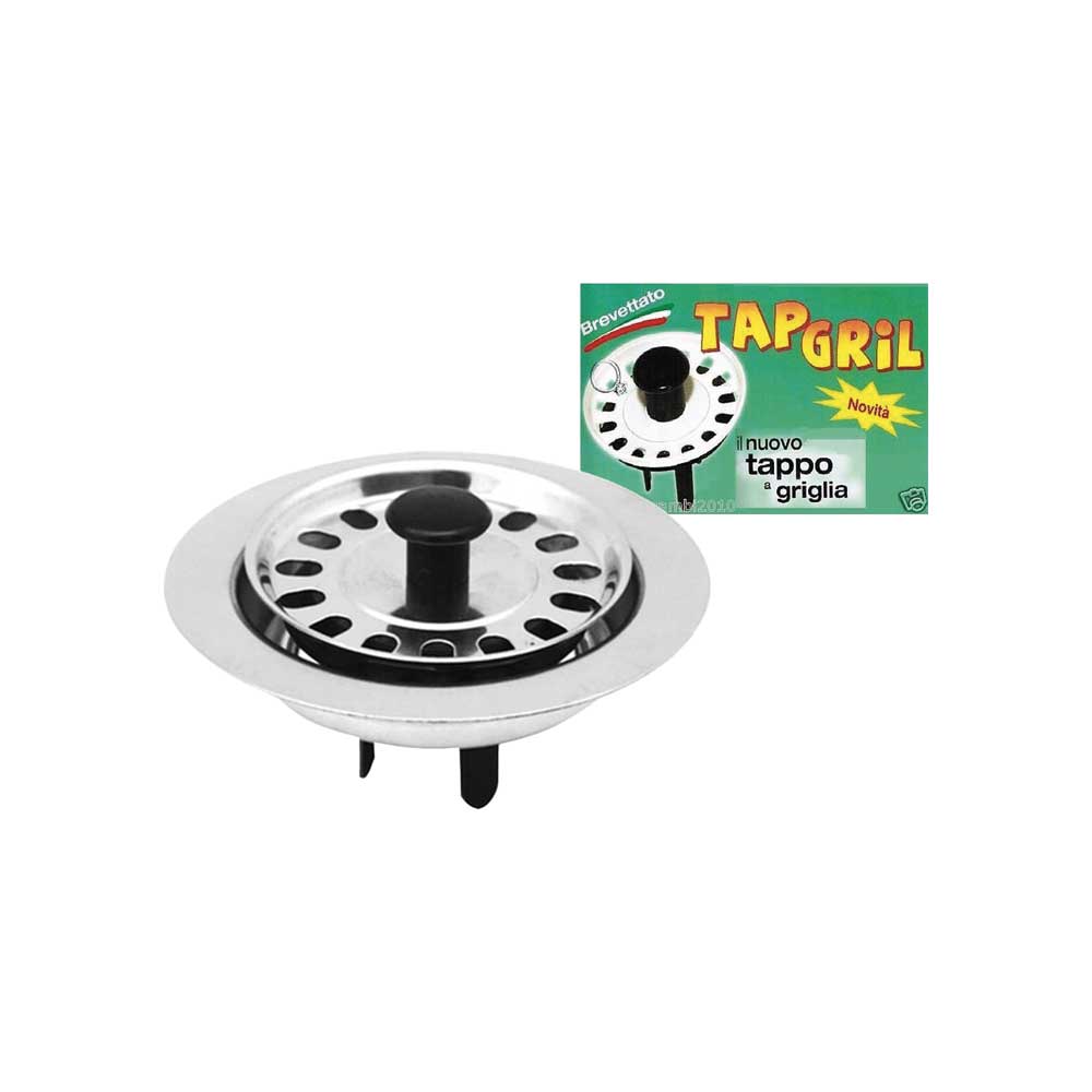 TAPPO A GRIGLIA PER LAVELLO CUCINA CON FORO Ø60 TAP GRIL