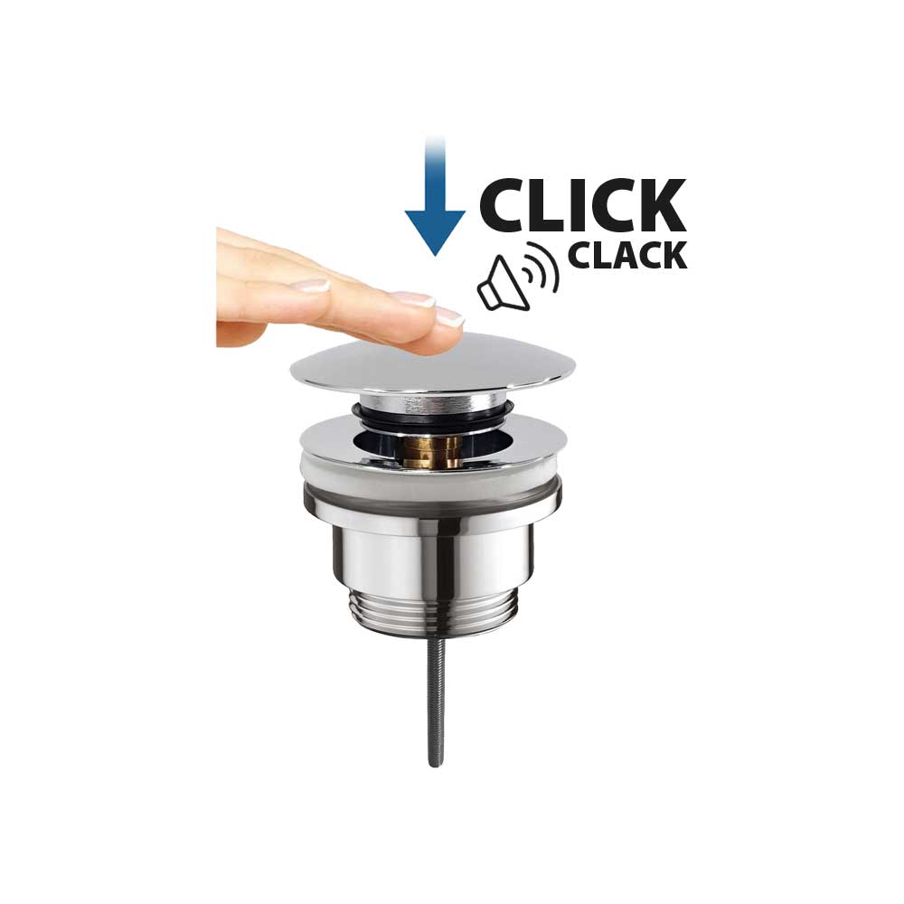 PILETTA CLICK CLACK PER LAVABO IN OTTONE