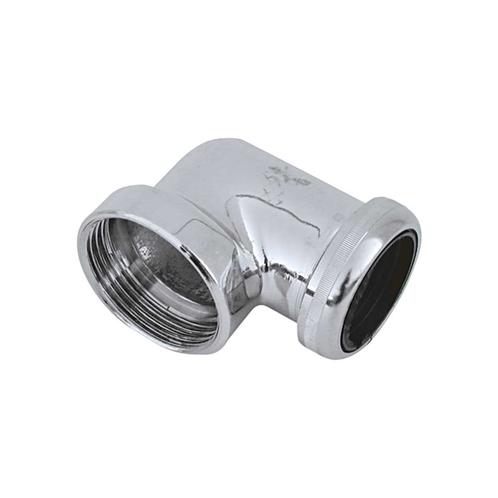 RACCORDO PER PILETTE F/M 90° IN OTTONE CROMATO