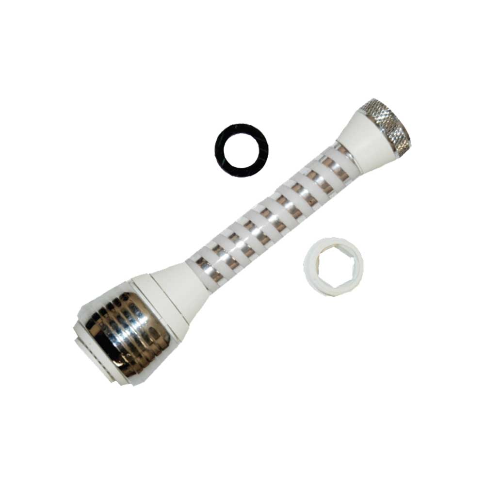 AEREATORE ROMPIGETTO PROLUNGATO IN OTTONE BIANCO-CROMO