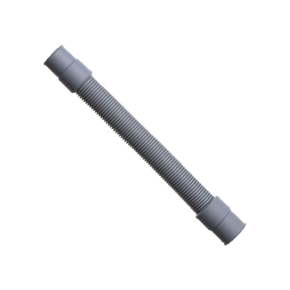 TUBO SCARICO LAVATRICE CORRUGATO 19x24 CON RACCORDI DIRITTI Ø19x22