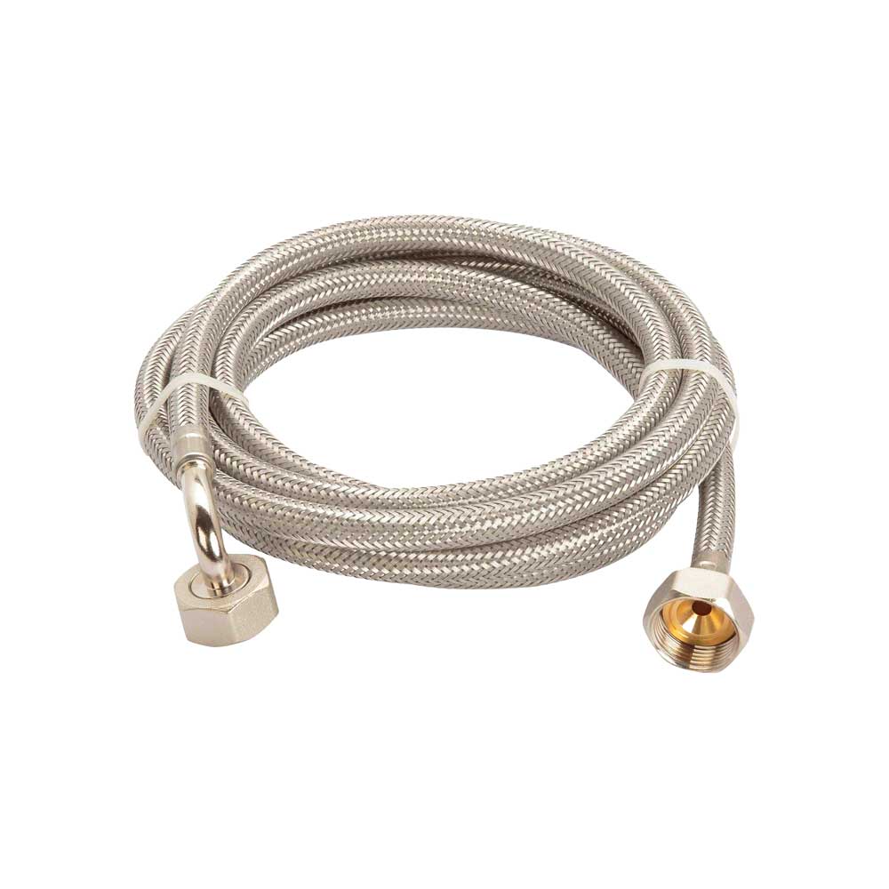 TUBO CARICO LAVATRICE FF 3/4 DN13 IN ACCIAIO INOX
