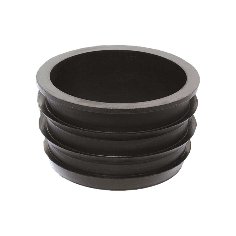 MANICOTTO RIDOTTO IN GOMMA NERA PER RACCORDO TUBI DI SCARICO IN PVC