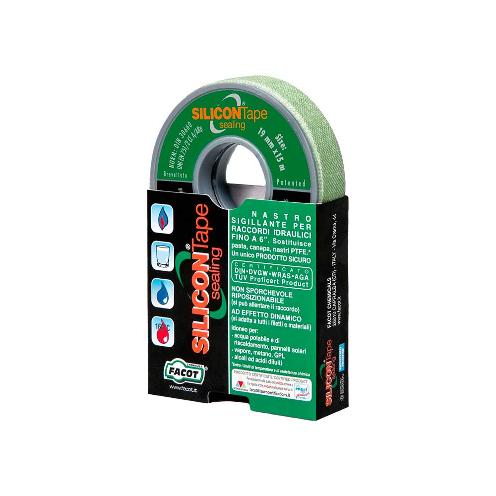 NASTRO SIGILLANTE TEFLON UNIVERSALE SILICON TAPE PER RACCORDI IDRAULICI