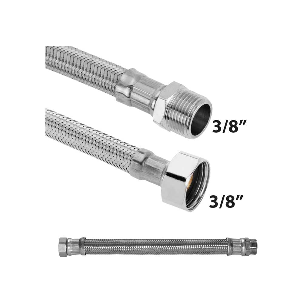 FLESSIBILE IN ACCIAIO INOX M3/8 X 3/8F