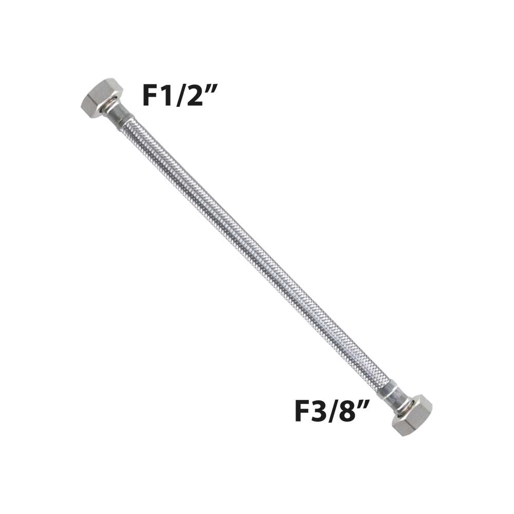 FLESSIBILE IN ACCIAIO INOX F1/2 x F3/8 GIR. FLEXCORE