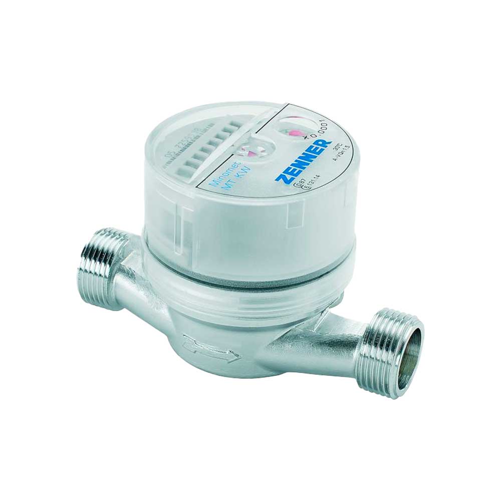 CONTATORE ACQUA CON QUADRANTE ASCIUTTO A 8 RULLI COMPLETO DI CODOLI