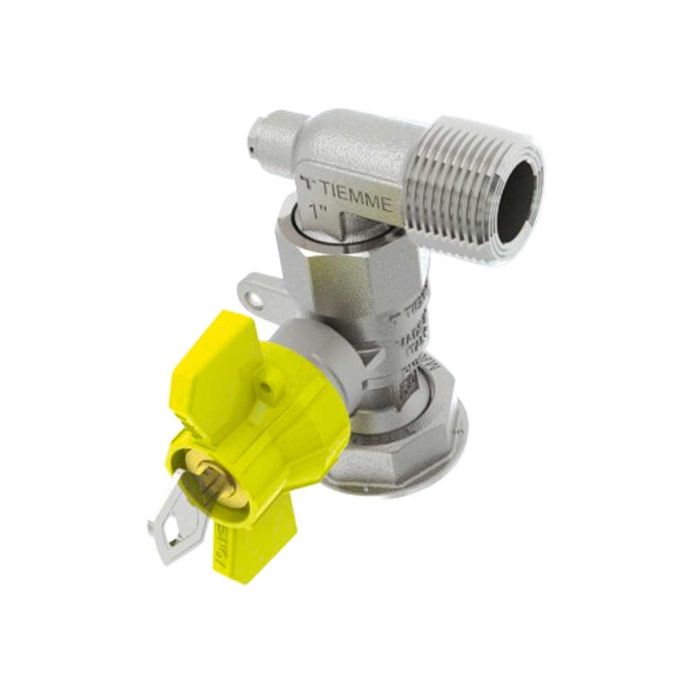 VALVOLA A SFERA GAS POST-CONT. AD ANGOLO CON CHIAVE COLLEG. DIRETTO AL CONTATORE TM
