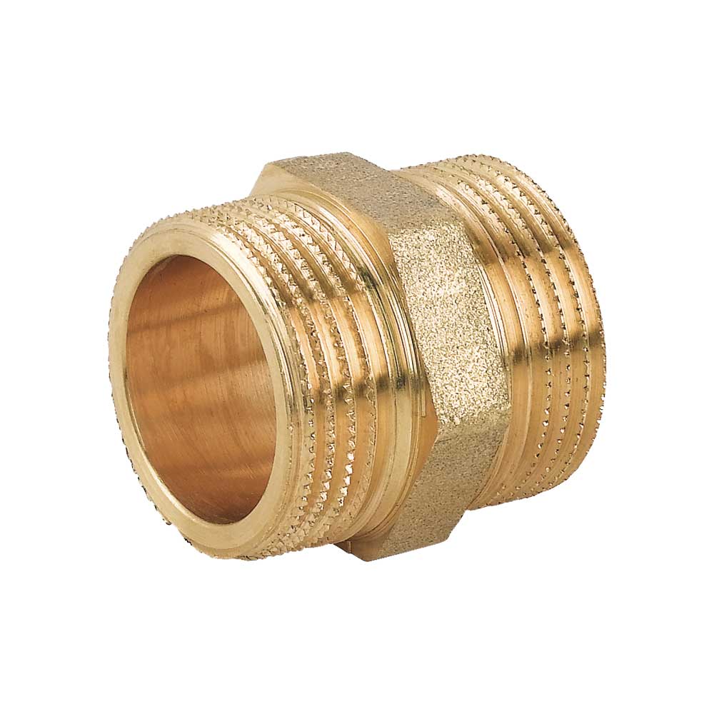 NIPLES DOPPIO MASCHIO/MASCHIO IN OTTONE GIALLO