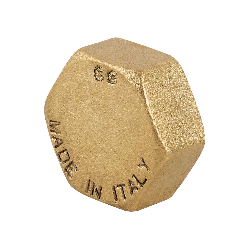 TAPPO FEMMINA ESAGONALE IN OTTONE GIALLO