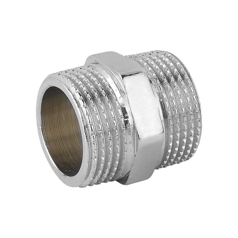 NIPLES DOPPIO MASCHIO/MASCHIO IN OTTONE CROMATO