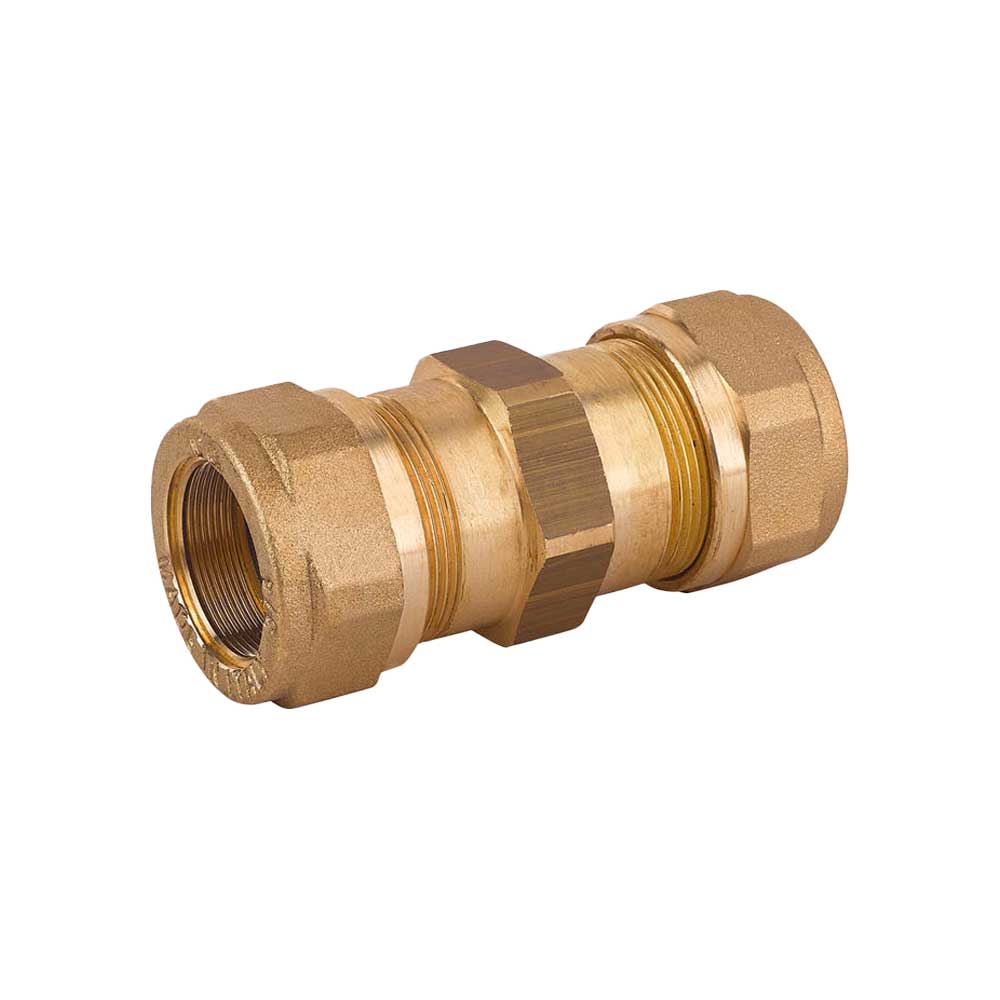 RACCORDO A COMPRESSIONE DOPPIO IRONFIT PER TUBI DI ACCIAIO TIEMME
