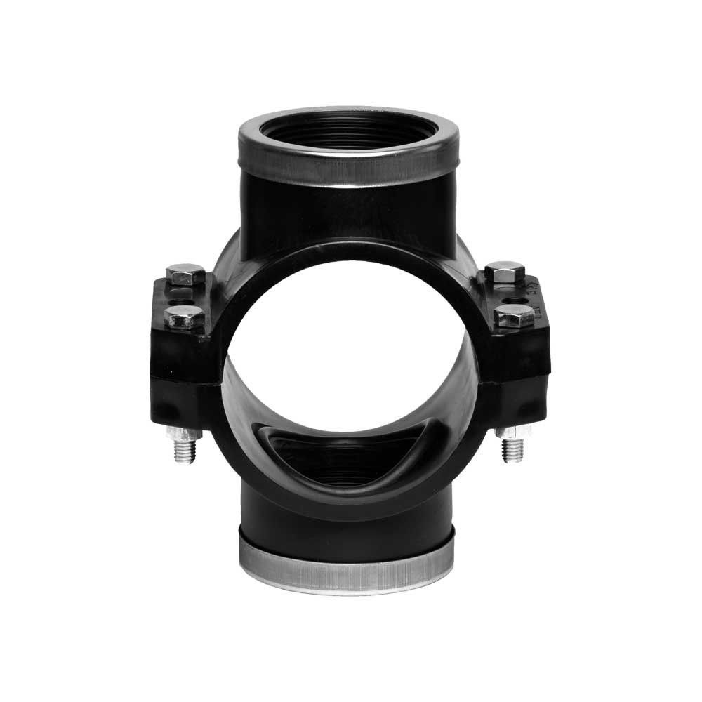 PRESA A STAFFA DOPPIA PN10 CON ANELLO DI RINFORZO IN ACCIAIO INOX UNIDELTA