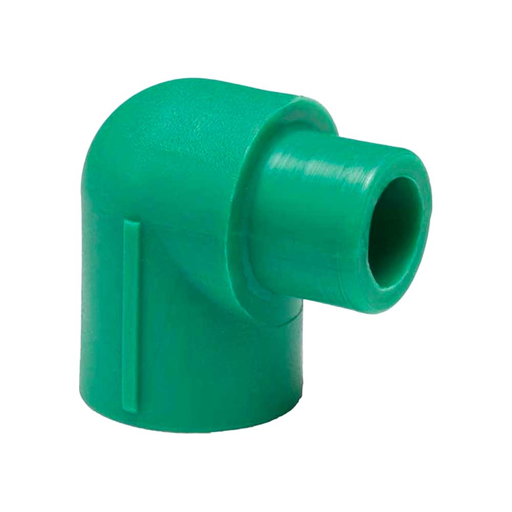GOMITO A 90° MASCHIO/FEMMINA IN PPR VERDE PN25