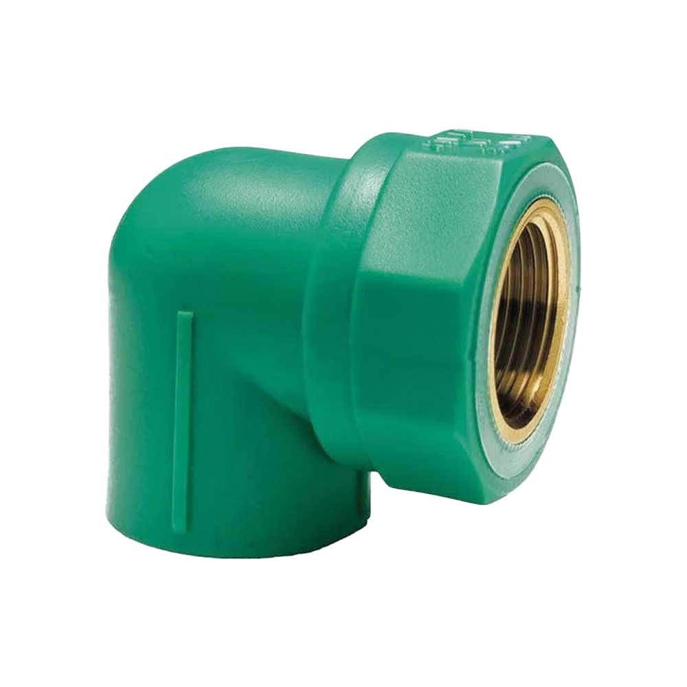 GOMITO A 90° FILETTATO FEMMINA IN PPR VERDE PN25