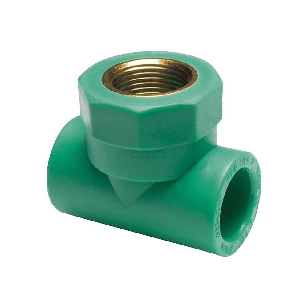 TEE FILETTATO FEMMINA IN PPR VERDE PN25
