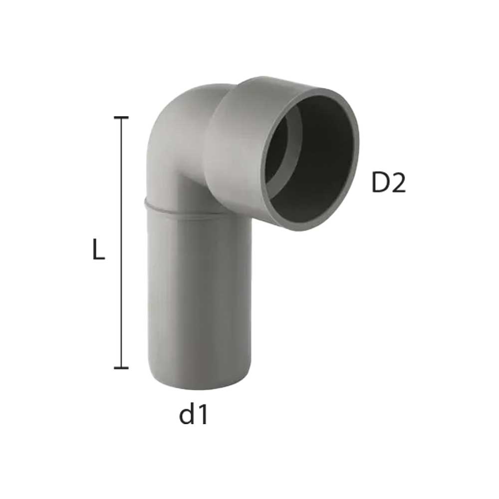 CURVA TECNICA A INNESTO SENZA MORSETTO BAMPLAST