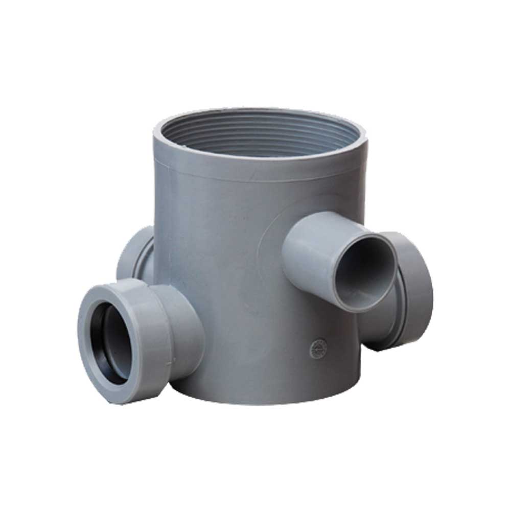 POZZETTO WC BASSO H.120 A INNESTO Ø100 IN PP GRIGIO