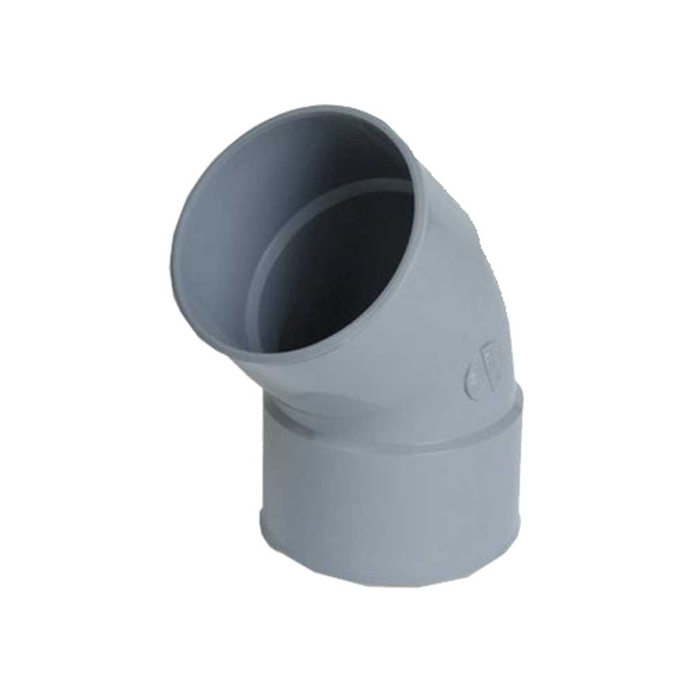 CURVA 45° IN PVC ME AD INCOLLAGGIO FEMMINA/FEMMINA