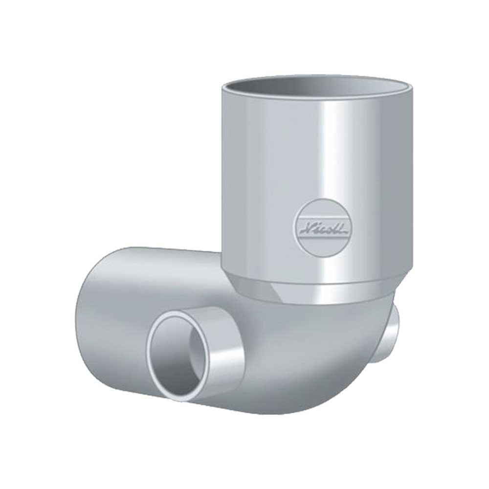 CURVA WC AD INCOLLAGGIO CON 2 ATTACCHI LATERALI IN PVC NICOLL
