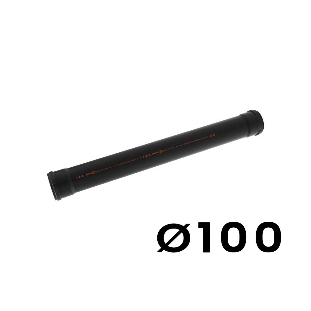 TUBO DI SCARICO PHONOBLACK Ø100 A 2 BICCHIERI