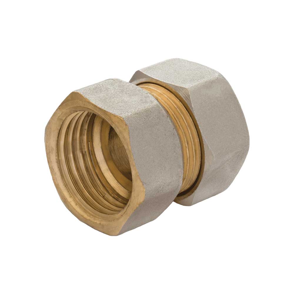 RACCORDO DIRITTO FEMMINA A COMPRESSIONE O-RING PER TUBO RAME APE