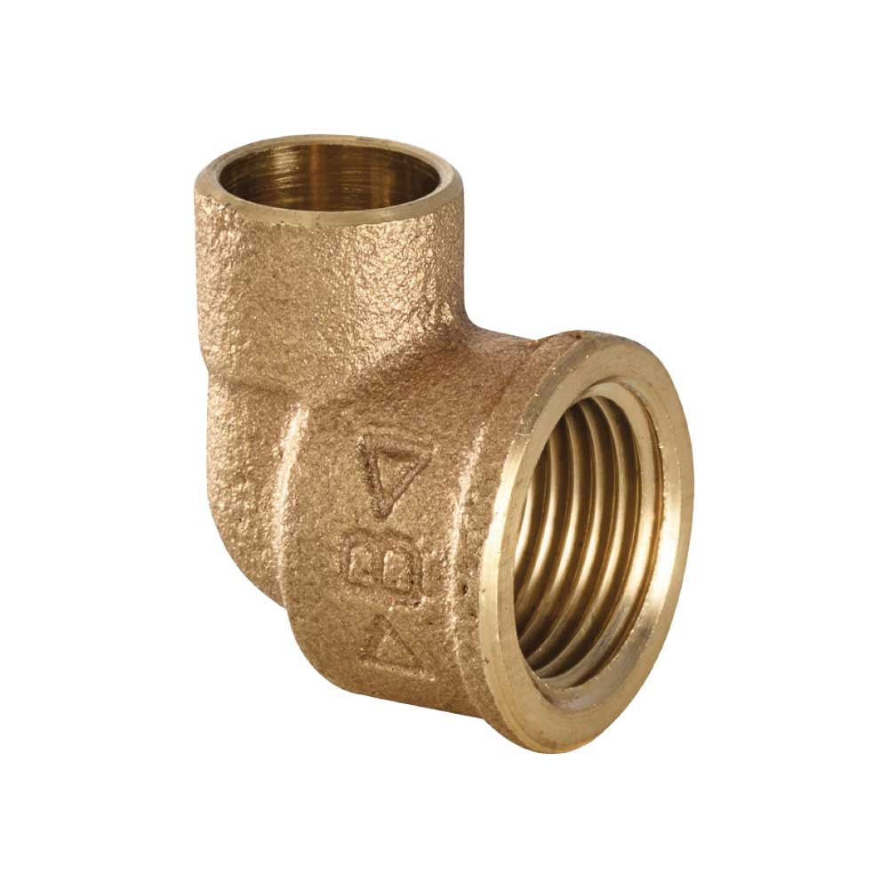 GOMITO A 90° FILETTATO FEMMINA IN BRONZO A SALDARE