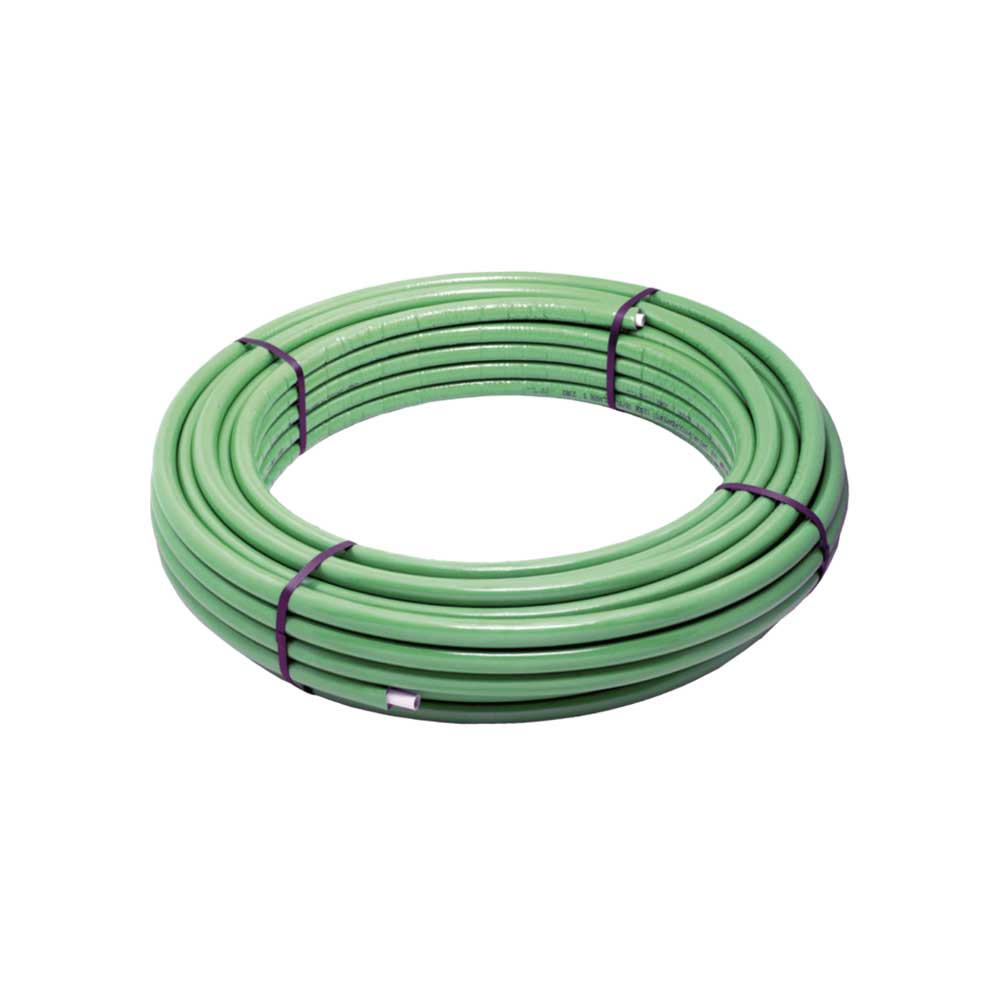 TUBO MULTISTRATO PE-RT/AL/PE-RT RIVESTITO VERDE PER CONDIZIONAMENTO FLEX ALL