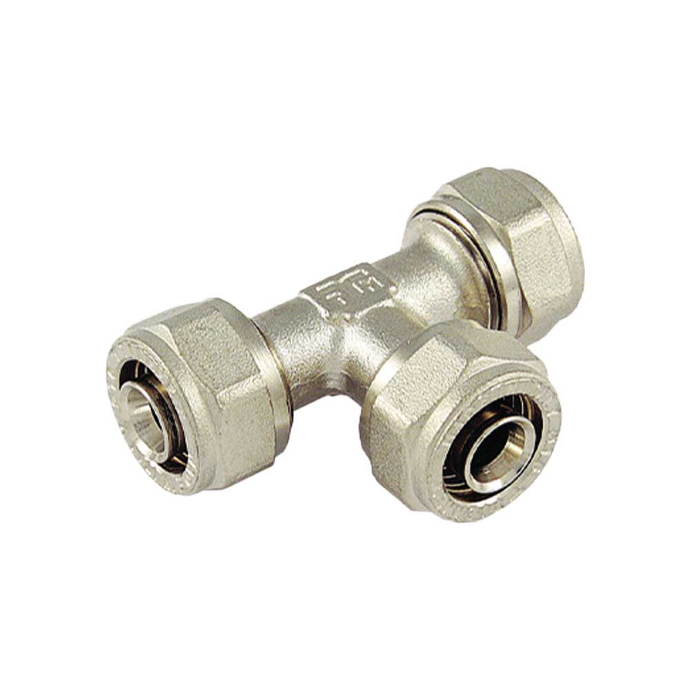 TEE A COMPRESSIONE PER TUBO MULTISTRATO TIEMME