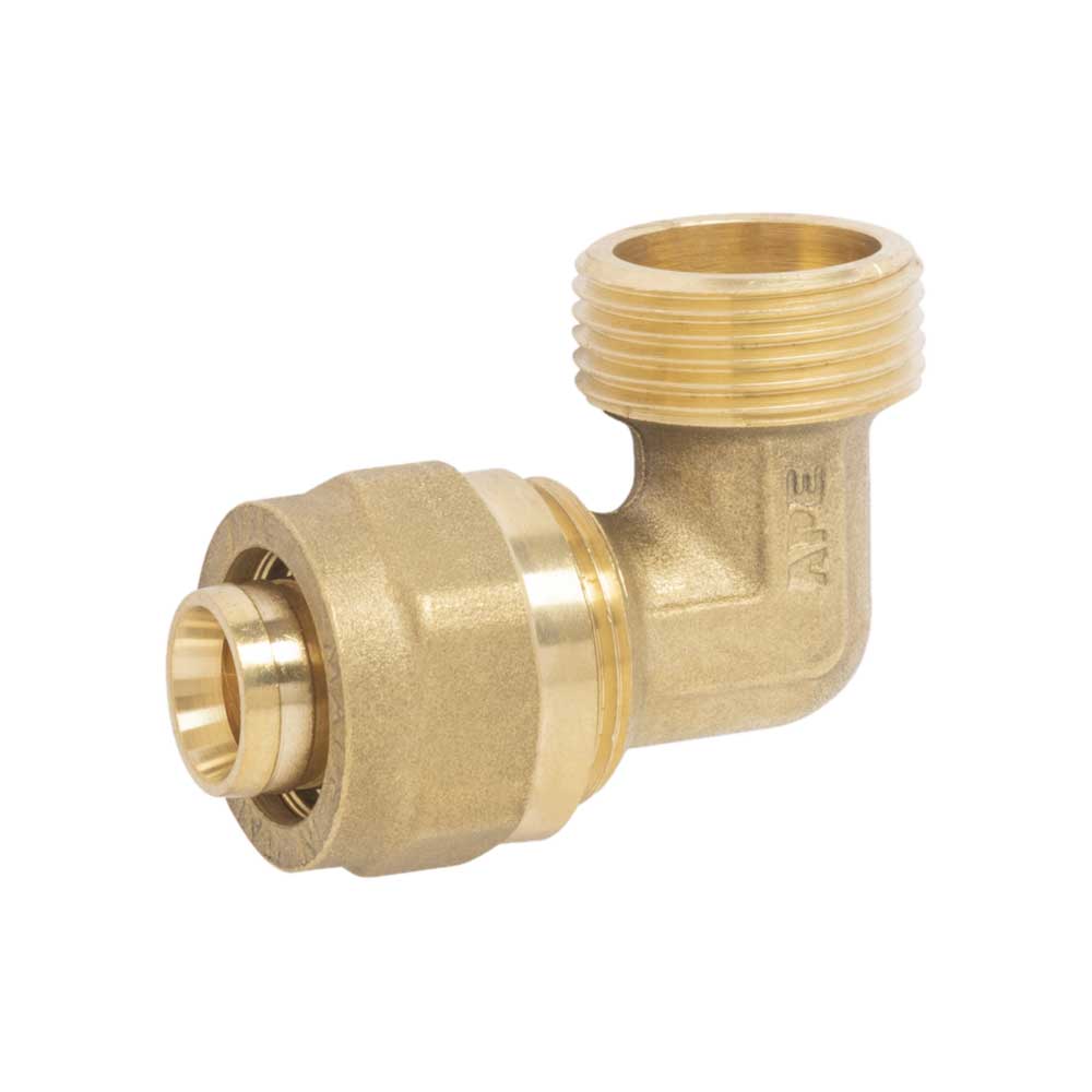 GOMITO MASCHIO A COMPRESSIONE PER TUBO MULTISTRATO APE