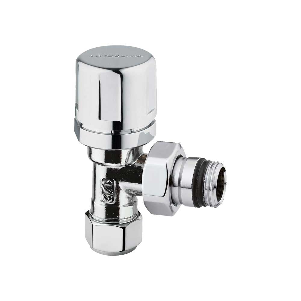 VALVOLA D'ARREDO A SQUADRO TERMOSTATIZZABILE CROMO ARTECLIMA