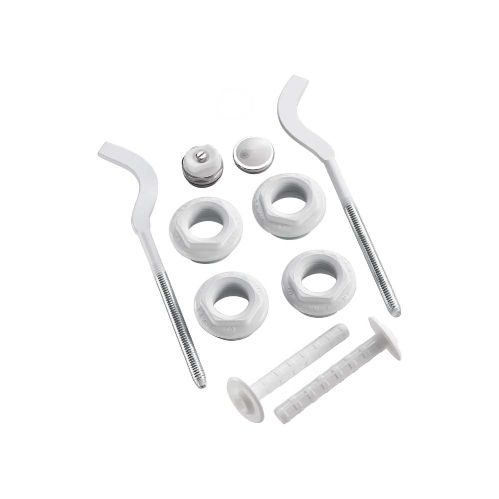 KIT TAPPI E MENSOLE PER RADIATORI 3/8 BIANCO