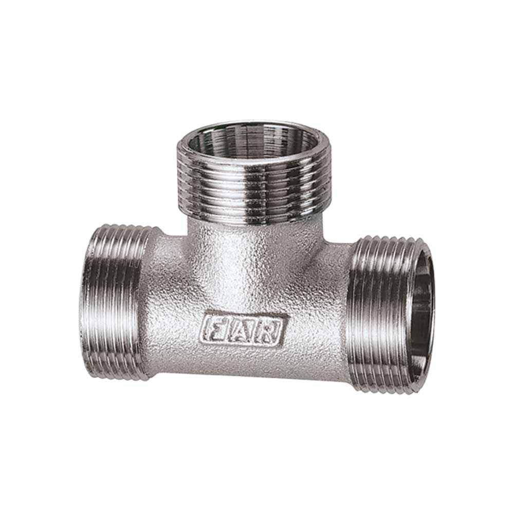 TEE CON 3 MONOCONI PER TUBO RAME, PLASTICA E MULTISTRATO CROMATO FAR