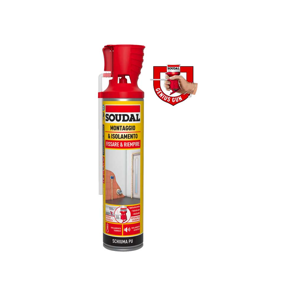 SCHIUMA POLIURETANICA MONTAGGIO E ISOLAMENTO GENIUS GUN