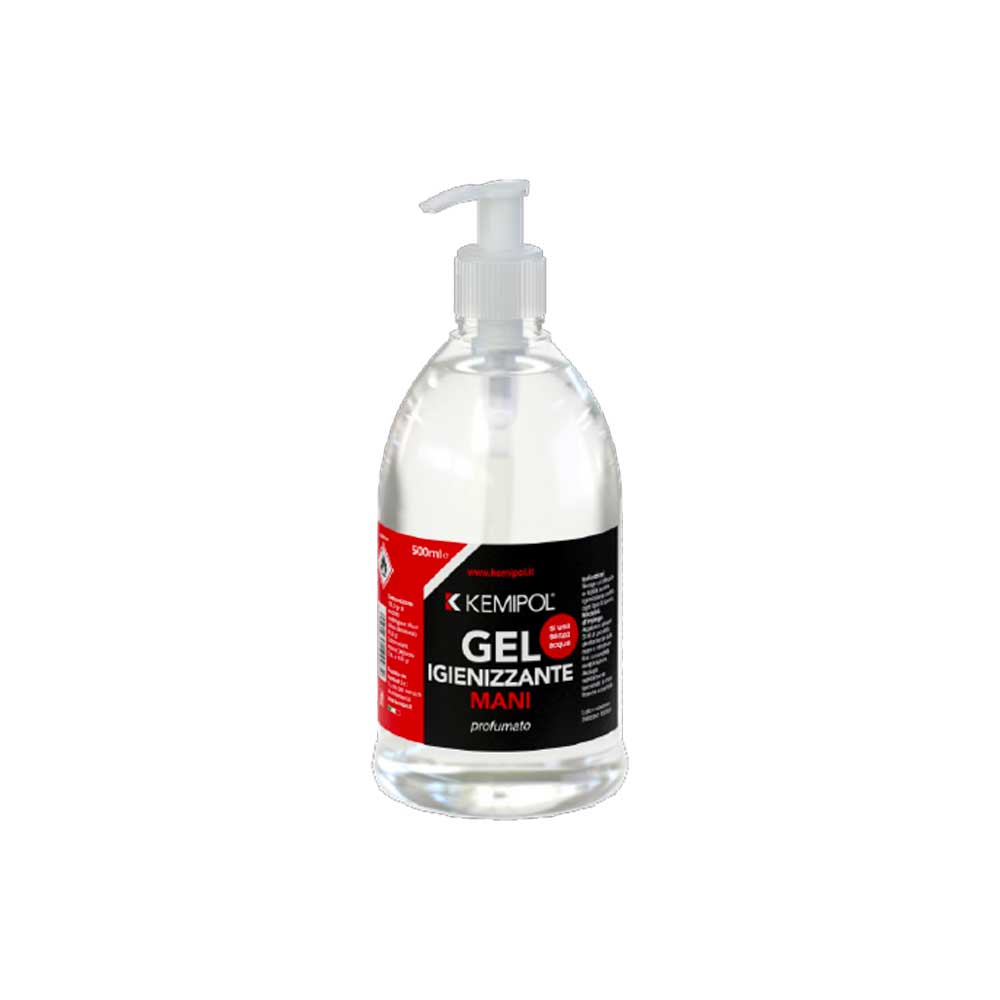 GEL IGIENIZZANTE MANI 500 ML CON DOSATORE KEMIPOL