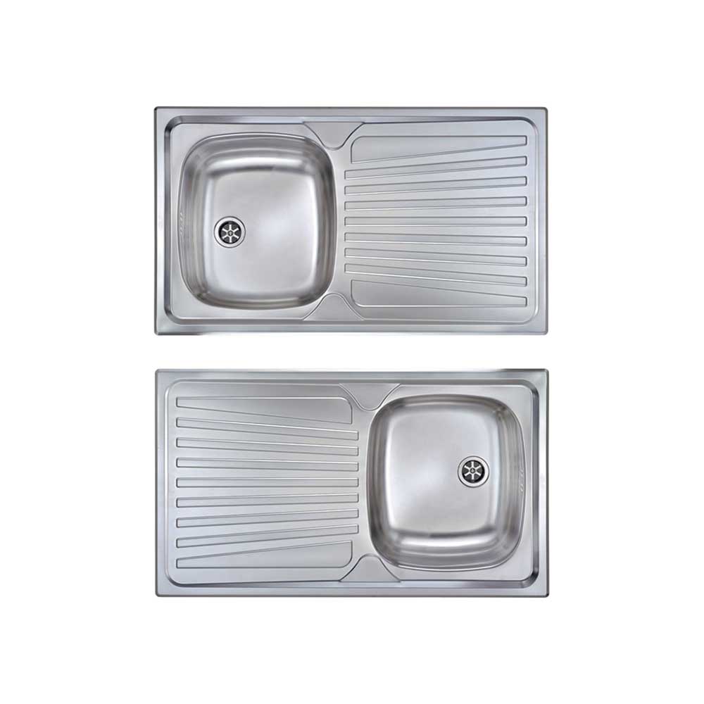LAVELLO INOX AD INCASSO 1 VASCA CON GOCCIOLATOIO MONDIAL